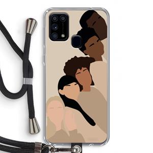CaseCompany Sweet creatures: Samsung Galaxy M31 Transparant Hoesje met koord