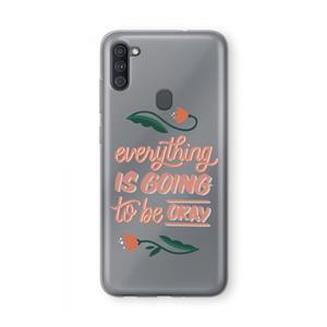 CaseCompany Optimistic flower girl: Samsung Galaxy A11 Transparant Hoesje