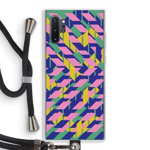 CaseCompany Skew Blush 1: Samsung Galaxy Note 10 Plus Transparant Hoesje met koord
