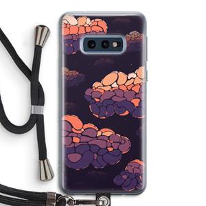 CaseCompany Patroon Wolken: Samsung Galaxy S10e Transparant Hoesje met koord