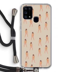 CaseCompany You're so golden: Samsung Galaxy M31 Transparant Hoesje met koord
