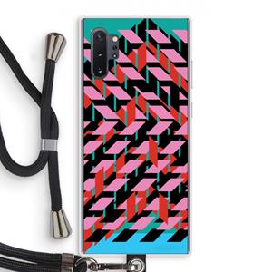 CaseCompany Skew Blush 2: Samsung Galaxy Note 10 Plus Transparant Hoesje met koord