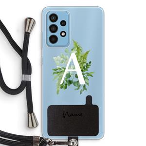 CaseCompany Green Brush: Samsung Galaxy A52 Transparant Hoesje met koord