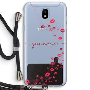 CaseCompany Kusjes: Samsung Galaxy J5 (2017) Transparant Hoesje met koord