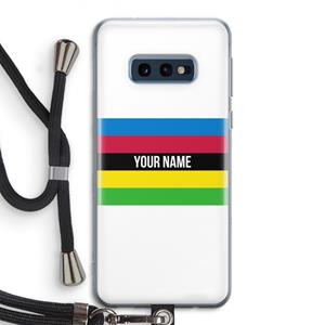 CaseCompany WK Wielrennen: Samsung Galaxy S10e Transparant Hoesje met koord