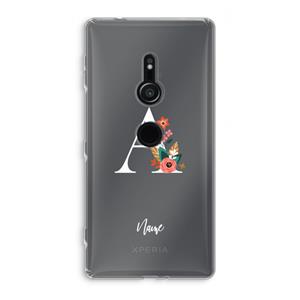 CaseCompany Pink Bouquet: Sony Xperia XZ2 Transparant Hoesje