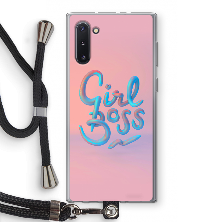 CaseCompany Girl boss: Samsung Galaxy Note 10 Transparant Hoesje met koord