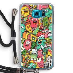 CaseCompany Vexx City: Samsung Galaxy S6 Transparant Hoesje met koord