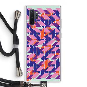 CaseCompany Skew Blush 3: Samsung Galaxy Note 10 Plus Transparant Hoesje met koord