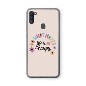 CaseCompany Happy days: Samsung Galaxy A11 Transparant Hoesje