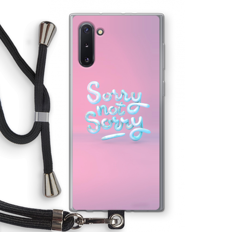 CaseCompany Sorry not sorry: Samsung Galaxy Note 10 Transparant Hoesje met koord