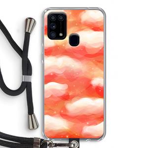 CaseCompany Lichte Wolken: Samsung Galaxy M31 Transparant Hoesje met koord