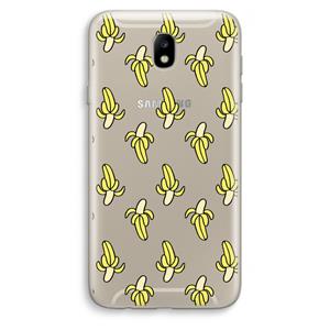 CaseCompany Bananas: Samsung Galaxy J7 (2017) Transparant Hoesje