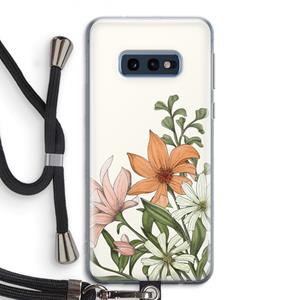 CaseCompany Floral bouquet: Samsung Galaxy S10e Transparant Hoesje met koord