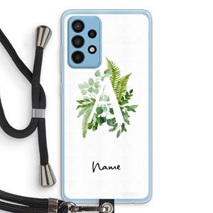 CaseCompany Green Brush: Samsung Galaxy A52 Transparant Hoesje met koord