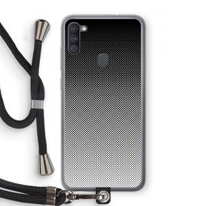 CaseCompany Musketon Halftone: Samsung Galaxy A11 Transparant Hoesje met koord