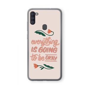 CaseCompany Optimistic flower girl: Samsung Galaxy A11 Transparant Hoesje