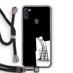 CaseCompany Musketon Painter: Samsung Galaxy A11 Transparant Hoesje met koord