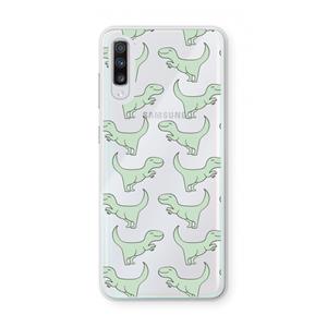 CaseCompany Dinos: Samsung Galaxy A70 Transparant Hoesje