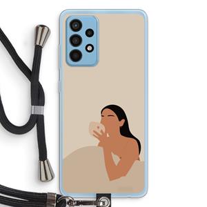 CaseCompany Fresh coffee: Samsung Galaxy A52 Transparant Hoesje met koord