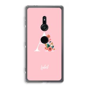 CaseCompany Pink Bouquet: Sony Xperia XZ2 Transparant Hoesje
