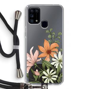 CaseCompany Floral bouquet: Samsung Galaxy M31 Transparant Hoesje met koord
