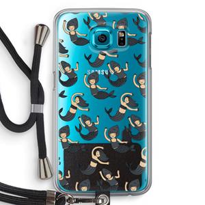 CaseCompany Zeemeermin: Samsung Galaxy S6 Transparant Hoesje met koord