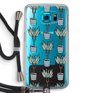 CaseCompany Boompje: Samsung Galaxy S6 Transparant Hoesje met koord