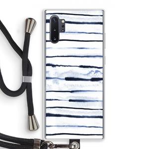 CaseCompany Ink Stripes: Samsung Galaxy Note 10 Plus Transparant Hoesje met koord