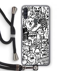 CaseCompany Vexx Mixtape #2: Samsung Galaxy A11 Transparant Hoesje met koord
