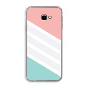 CaseCompany Strepen pastel: Samsung Galaxy J4 Plus Transparant Hoesje