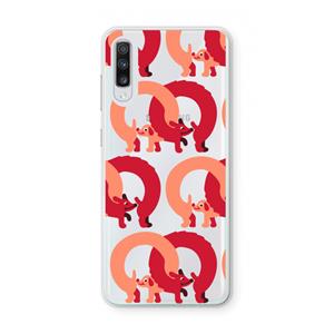 CaseCompany Dogs: Samsung Galaxy A70 Transparant Hoesje