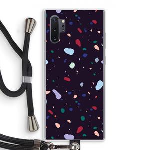 CaseCompany Dark Rounded Terrazzo: Samsung Galaxy Note 10 Plus Transparant Hoesje met koord