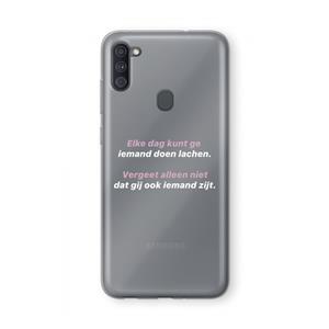 CaseCompany gij zijt ook iemand: Samsung Galaxy A11 Transparant Hoesje