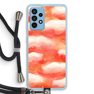 CaseCompany Lichte Wolken: Samsung Galaxy A52 Transparant Hoesje met koord