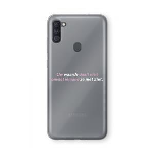 CaseCompany uw waarde daalt niet: Samsung Galaxy A11 Transparant Hoesje