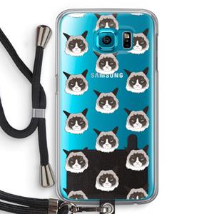 CaseCompany It's a Purrr Case: Samsung Galaxy S6 Transparant Hoesje met koord