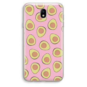 CaseCompany Dancing avocados: Samsung Galaxy J7 (2017) Transparant Hoesje