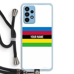 CaseCompany WK Wielrennen: Samsung Galaxy A52 Transparant Hoesje met koord