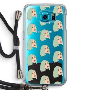 CaseCompany King Kylie: Samsung Galaxy S6 Transparant Hoesje met koord