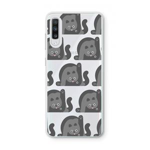 CaseCompany Cats: Samsung Galaxy A70 Transparant Hoesje