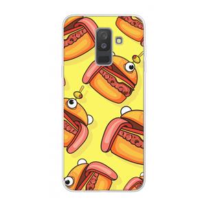 CaseCompany Hamburger: Samsung Galaxy A6 Plus (2018) Transparant Hoesje