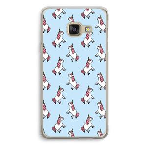 CaseCompany Eenhoorns overal: Samsung A3 (2017) Transparant Hoesje