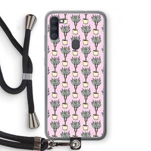 CaseCompany Boompje: Samsung Galaxy A11 Transparant Hoesje met koord