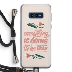 CaseCompany Optimistic flower girl: Samsung Galaxy S10e Transparant Hoesje met koord