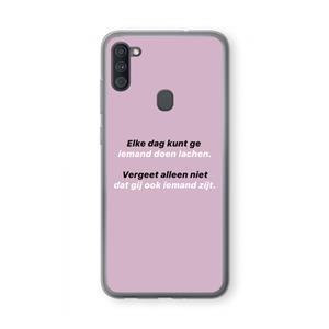 CaseCompany gij zijt ook iemand: Samsung Galaxy A11 Transparant Hoesje