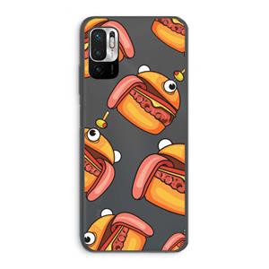 CaseCompany Hamburger: Xiaomi Redmi Note 10 5G Transparant Hoesje