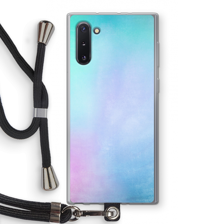 CaseCompany mist pastel: Samsung Galaxy Note 10 Transparant Hoesje met koord