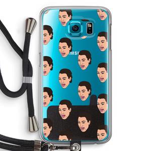 CaseCompany Ugly Cry Call: Samsung Galaxy S6 Transparant Hoesje met koord