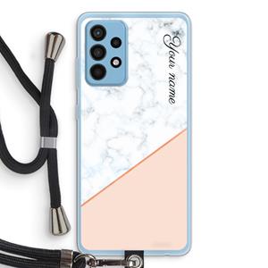 CaseCompany Marmer in stijl: Samsung Galaxy A52 Transparant Hoesje met koord